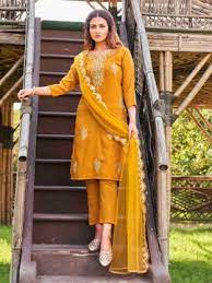 Kurta amarilla con dupatta